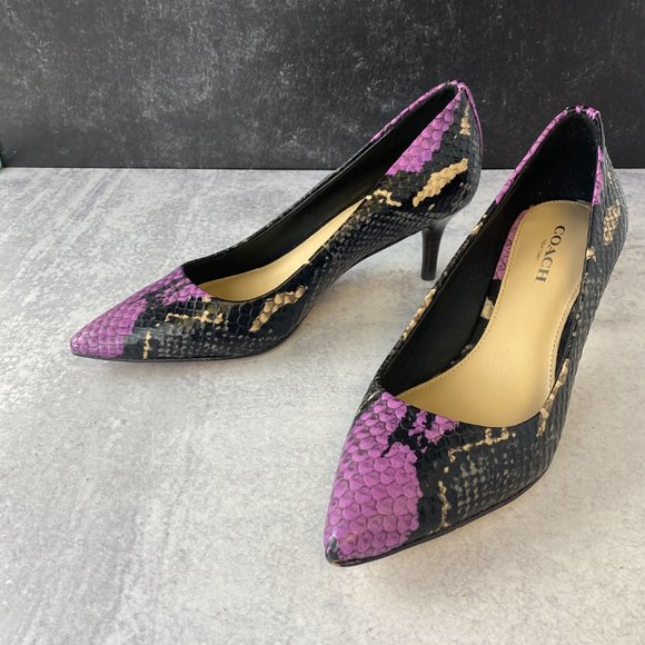 Coach Shoes - NEW Coach | Lacey Python Pump Wildflower Fog 5